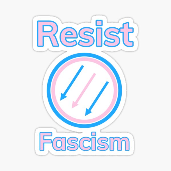 Artikel-Vorschau von Widerstehen Sie dem rosa und blauen Design des Faschismus, designt und verkauft von Rachel the Artist .
