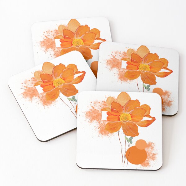 Item preview, Orange flower in Line Drawing | Artistic Fusion designed and sold by brynatshop.