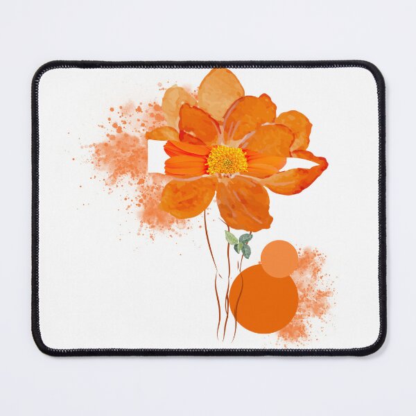 Item preview, Orange flower in Line Drawing | Artistic Fusion designed and sold by brynatshop.