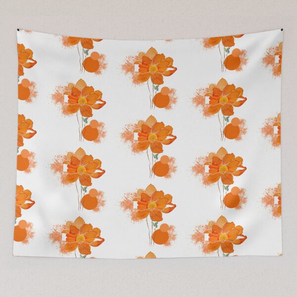 Item preview, Orange flower in Line Drawing | Artistic Fusion designed and sold by brynatshop.