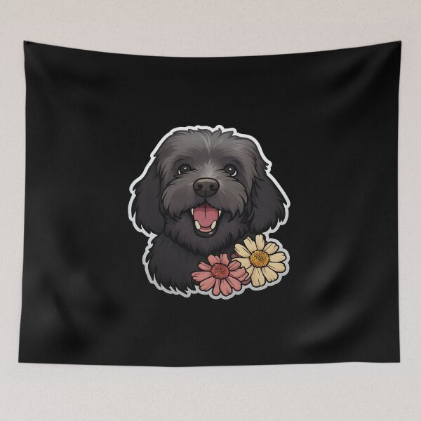 Item preview, Puli with Flowers designed and sold by CUTEDOGGIEZ.