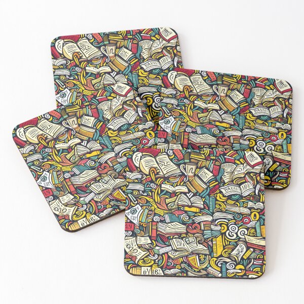 Item preview, Book Aesthetic, Abstract Doodle Books Pattern designed and sold by Desfix.