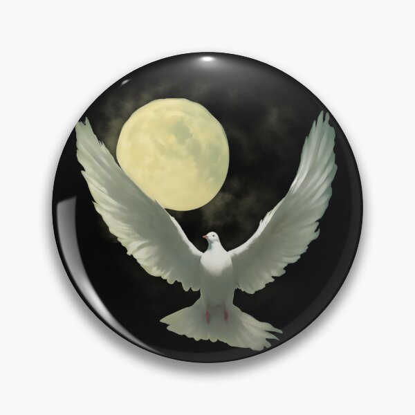 Item preview, White Pigeons, Freedom, Moon designed and sold by CrisMor-Art.