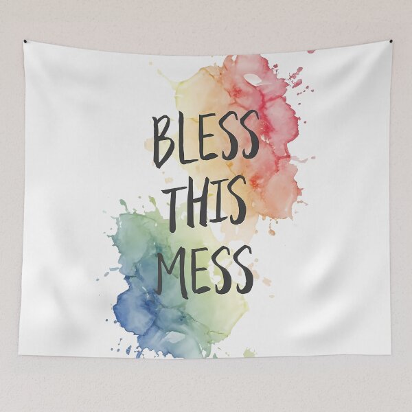 Item preview, Bless This Mess: Watercolor Whimsy for Home Decor designed and sold by EmeraldeaArt.