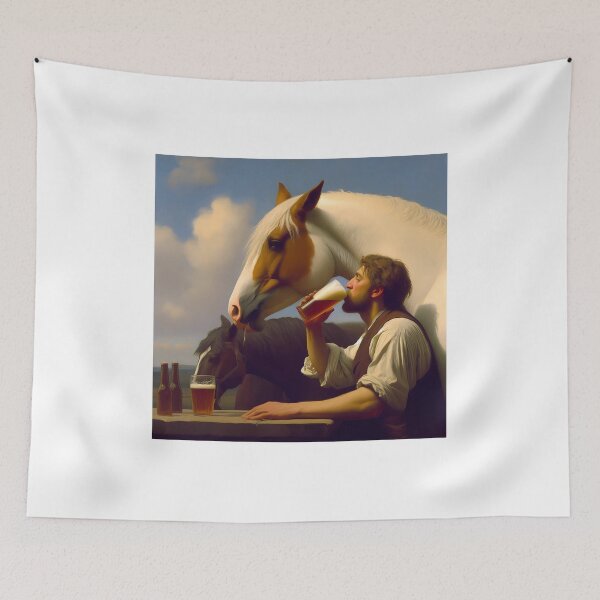 Item preview, Man and Steed enjoy non-alcoholic light refreshment designed and sold by Getting-shirty.