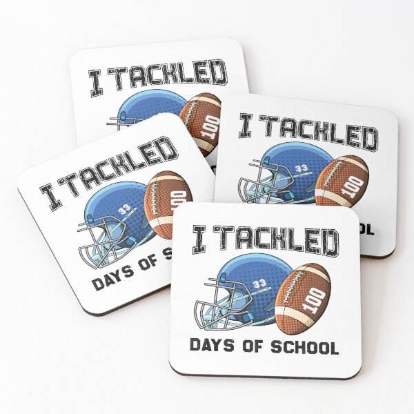 Item preview, I Tackled 100 Days Of School, Funny 100 days of school for teachers & student & Rugby lovers  designed and sold by ArtByKatti.