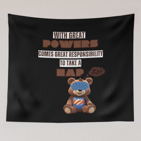 Item preview, with great power comes great need to take a nap designed and sold by Swagmode.