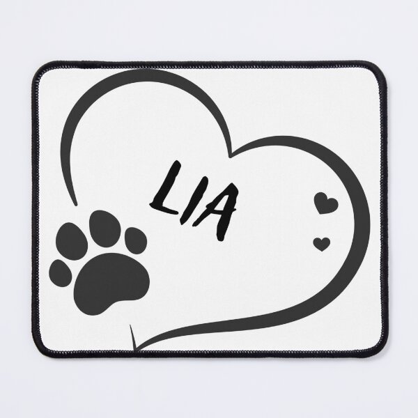 Item preview, Lia pet dog or cat name in a heart with a paw, great gift for dog or cat owners designed and sold by OCS1337.