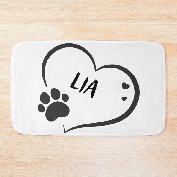 Item preview, Lia pet dog or cat name in a heart with a paw, great gift for dog or cat owners designed and sold by OCS1337.