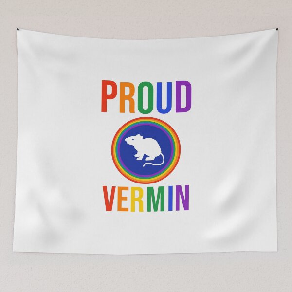 Item preview, Proud vermin rainbow anti Trump design  designed and sold by Rachel the Artist .