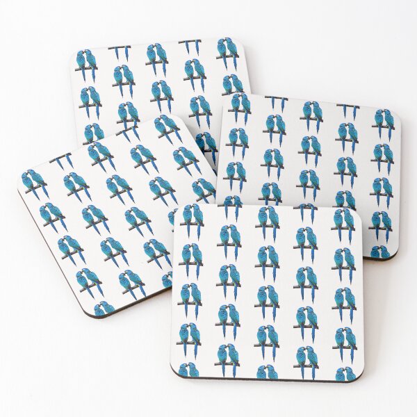 Item preview, A pair of blue parrots designed and sold by NiRia Spot.