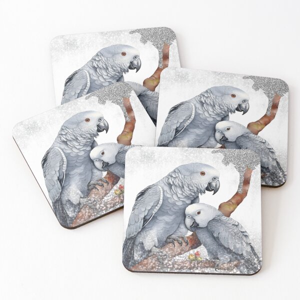 Item preview, Gift Dove Realistic Nature Trees Birds African Gray Parrot designed and sold by TRENDDREAMER ⭐⭐⭐⭐⭐.