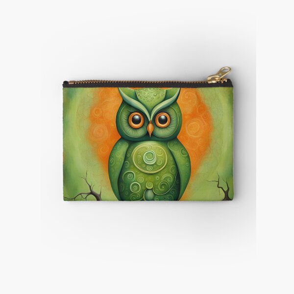 Item preview, Green Whimsical Owl Digital Painting designed and sold by SirenSeventyOne.