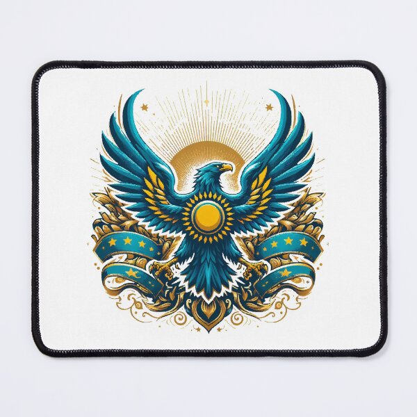 Item preview, Kazakhstan eagle coat of arms flag gift designed and sold by Pineapple-Tree.