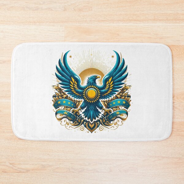 Item preview, Kazakhstan eagle coat of arms flag gift designed and sold by Pineapple-Tree.
