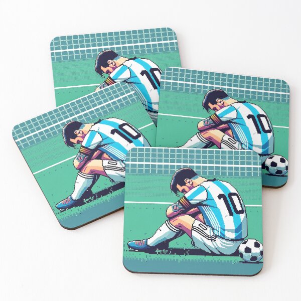 Item preview, Sad Messi is Emo (Retro 8bit Soccer T-shirt) designed and sold by RPP6.