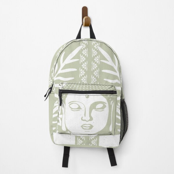 Item preview, Buddha Head Statue with Palm Fronds - Tea + Snow designed and sold by Irene Estelle.
