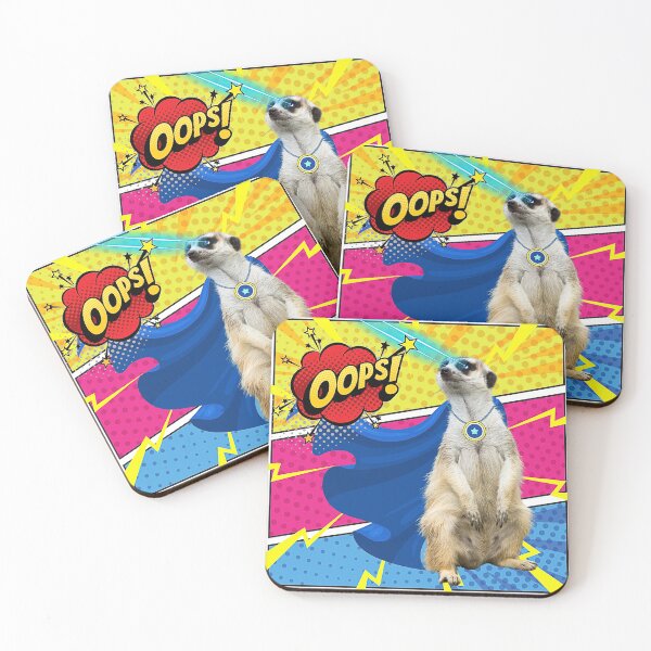 Item preview, Superhero Meerkat -Colorful Mayhem designed and sold by HausKatz.