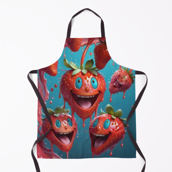 Item preview, Funny Strawberry Smiley Face Pattern designed and sold by TheArtOfPat.