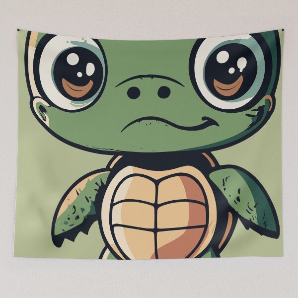 Item preview, Green Turtle Kawaii Artwork designed and sold by Collision19.