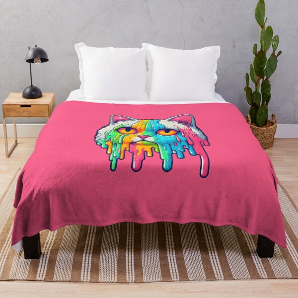 Item preview, Colorful melting cat designed and sold by ShreefelDesigns.