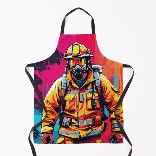 Item preview, Bravery in Colors: A Firefighter's Vibrant Stand designed and sold by ArtComixHaven.
