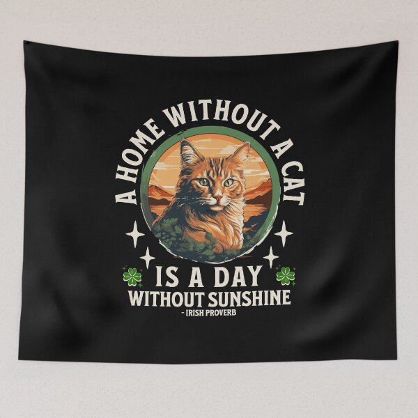 Item preview, A DAY WITHOUT A CAT IRISH PROVERB Kitty Design designed and sold by ej-sulu.