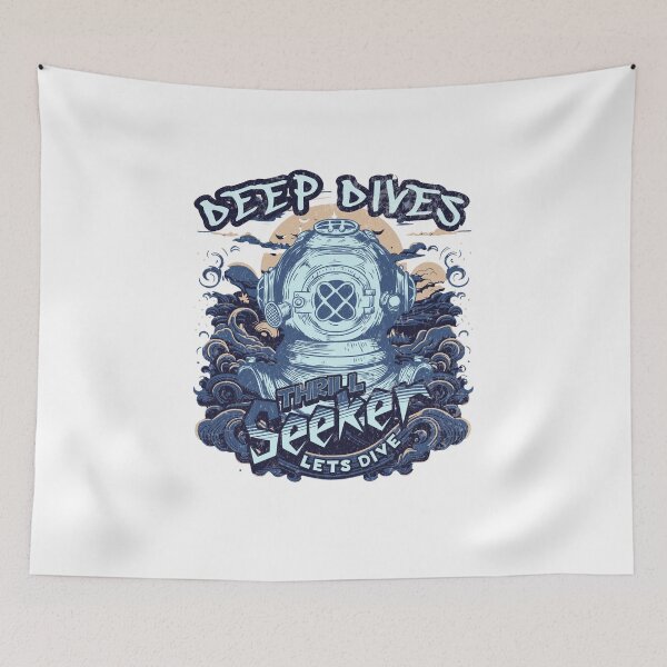 Item preview, Deep dives thrill seeker lets dive vintage style designed and sold by BritishDelights.