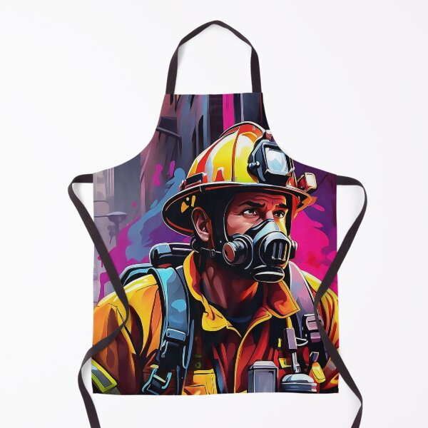 Item preview, Guardian of the Urban Inferno: A Firefighter's Vigil designed and sold by ArtComixHaven.