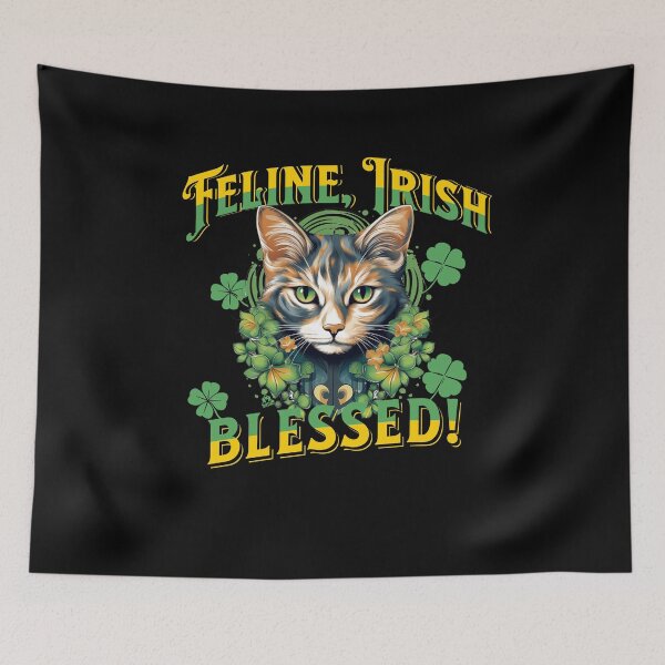 Aperçu de l'œuvre FELINE IRLANDAIS BÉNI Feline Kitty Design créée et vendue par ej-sulu.
