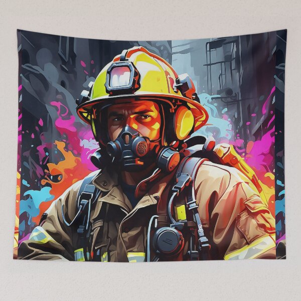 Item preview, Silent Sentinel: The Firefighter's Resolve designed and sold by ArtComixHaven.