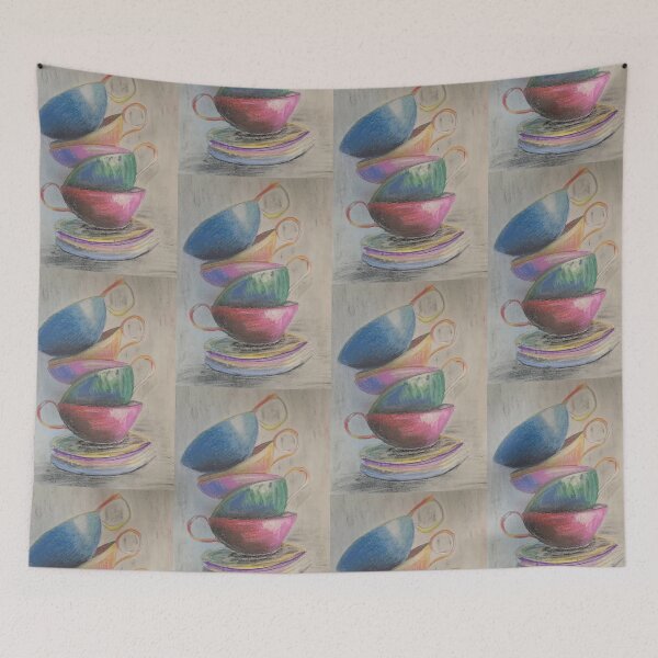 Item preview, Stack of colourful cups designed and sold by mazarte.