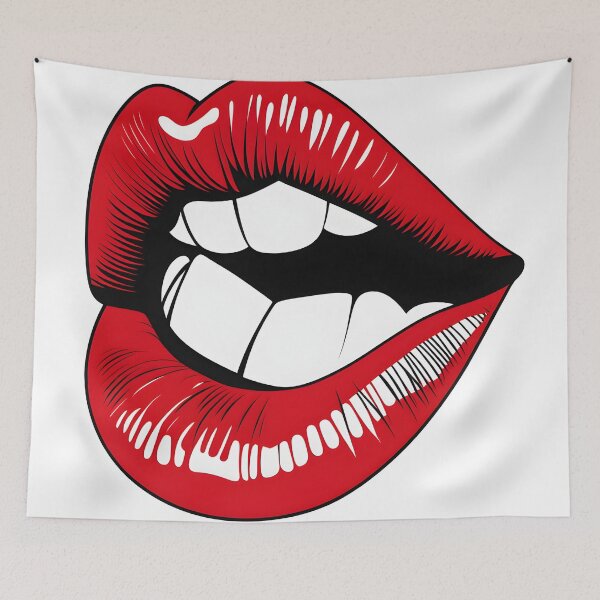 Item preview, Juicy red lips kissing designed and sold by Metaverse8.