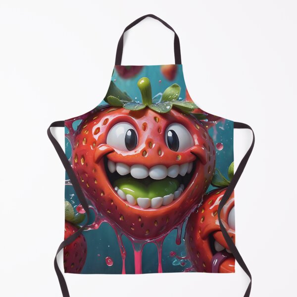 Item preview, Funny Strawberry Smiley Face Pattern designed and sold by TheArtOfPat.