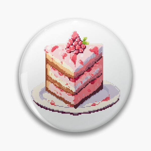 Item preview, Raspberry Cake Slice- Pixel art designed and sold by octoboobs.