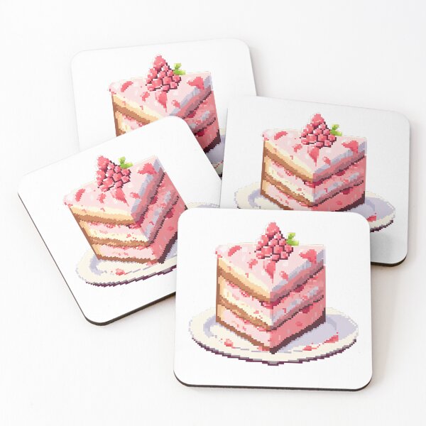 Item preview, Raspberry Cake Slice- Pixel art designed and sold by octoboobs.