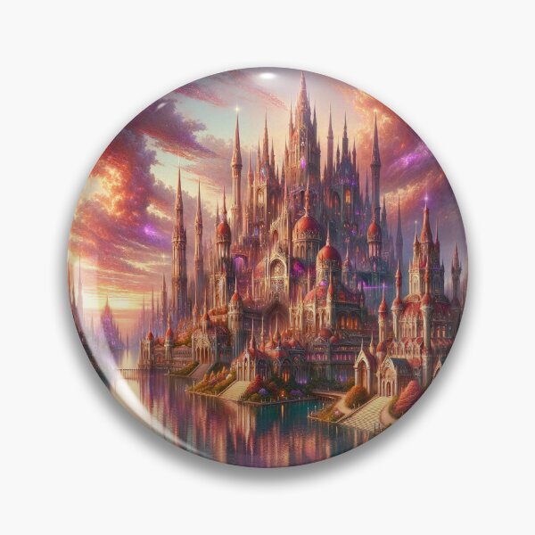Item preview, Purple Red Kingdom Cityscape designed and sold by imagi-naition.