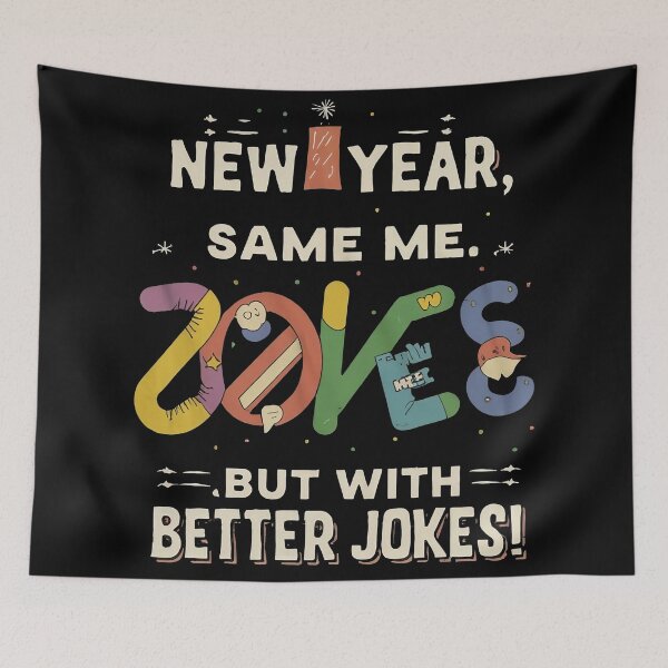 Item preview, Resolution Keep the Jokes - Funny New Year Art designed and sold by Emaga Digital Studio.