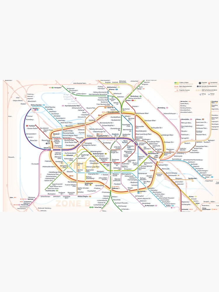 Design-Ansicht von Der neue Liniennetzplan für Berlin (10. Dezember 2023), designt und verkauft von Pasha Omelekhin