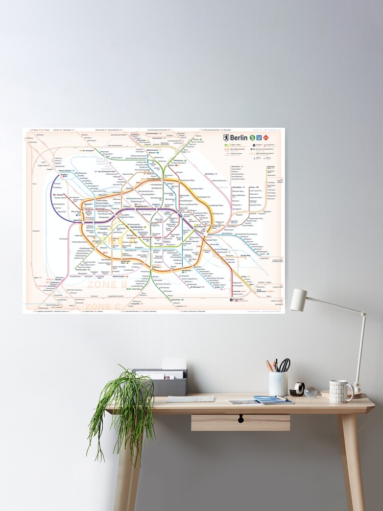 Thumbnail 1 of 3, Poster, New Berlin rapid transit route map (December 10, 2023) designed and sold by Pasha Omelekhin.