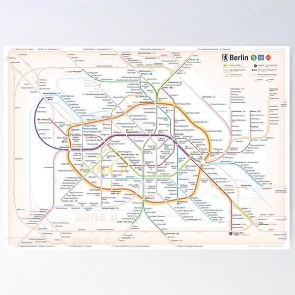 New Berlin rapid transit route map (December 10, 2023) Poster