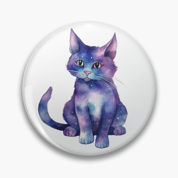 Item preview, Watercolor Space Kitty designed and sold by StickerHarbor.