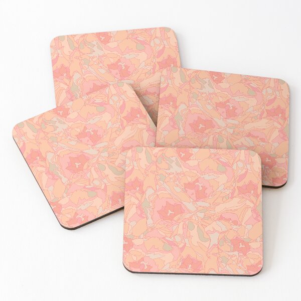 Item preview, TULIP DREAMS Abstract Retro Floral in Peach Fuzz Orange and Blush - UnBlink Studio by Jackie Tahara designed and sold by Jackie Tahara of UnBlink Studio.