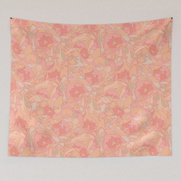 Item preview, TULIP DREAMS Abstract Retro Floral in Peach Fuzz Orange and Blush - UnBlink Studio by Jackie Tahara designed and sold by Jackie Tahara of UnBlink Studio.