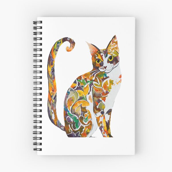 Item preview, Flores caprichosas en silueta felina designed and sold by Alwayscreateart.