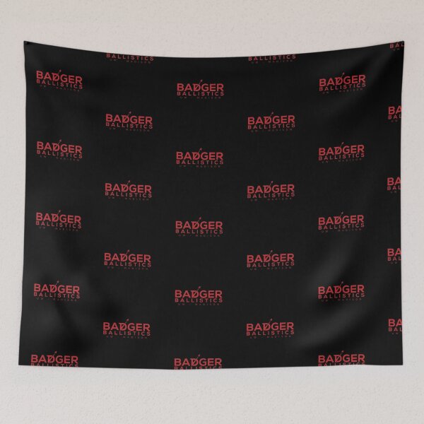 Item preview, Badger Ballistics Name Logo (Red/Black) designed and sold by AIAA-UW-Madison.