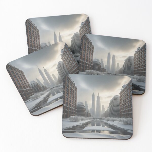 Item preview, snowy city designed and sold by Thiago Pando.