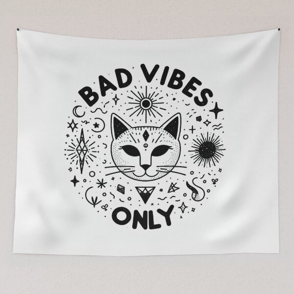 Item preview, Cat Bad Vibes Only designed and sold by DarkDoodlDesign.