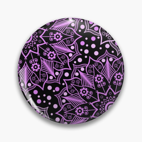 Item preview, Pink Mandala Pattern on Black Cute Bohemian designed and sold by humnoo.