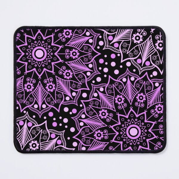 Item preview, Pink Mandala Pattern on Black Cute Bohemian designed and sold by humnoo.